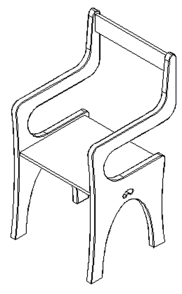 silla a través del CAD